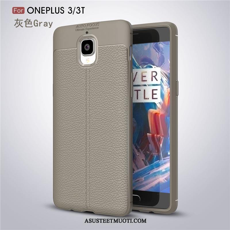 Oneplus 3 Kuoret Trendi All Inclusive Nahka Kuori Pehmeä Neste