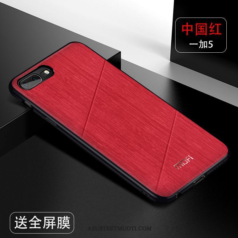 Oneplus 5 Kuoret Murtumaton Persoonallisuus Pesty Suede Harmaa Kuori