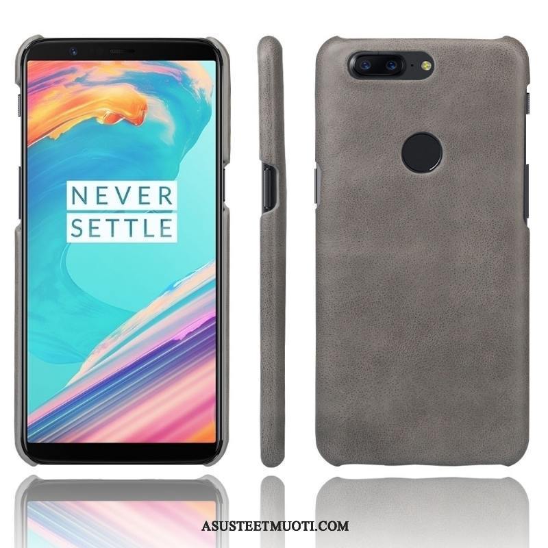 Oneplus 5t Kuori Kuoret Murtumaton Nahkakotelo Yksinkertainen Suojaus Trendi