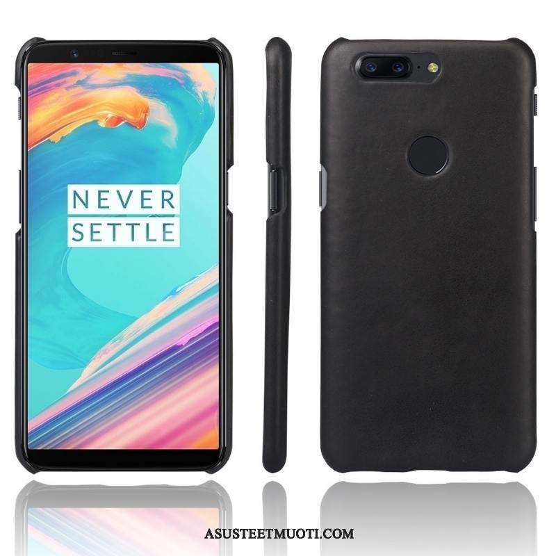 Oneplus 5t Kuori Kuoret Murtumaton Nahkakotelo Yksinkertainen Suojaus Trendi