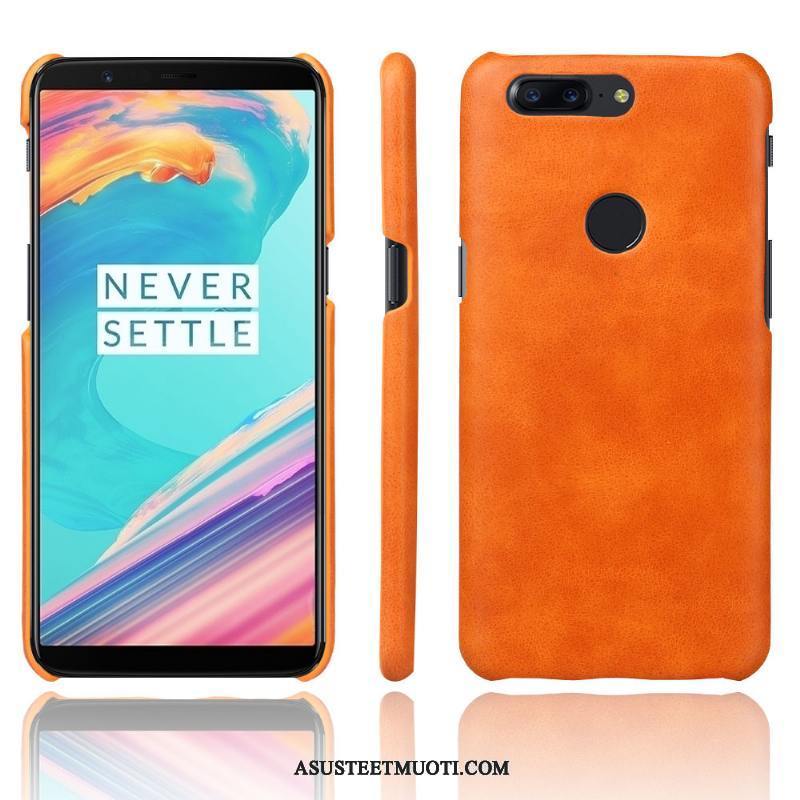 Oneplus 5t Kuori Kuoret Murtumaton Nahkakotelo Yksinkertainen Suojaus Trendi