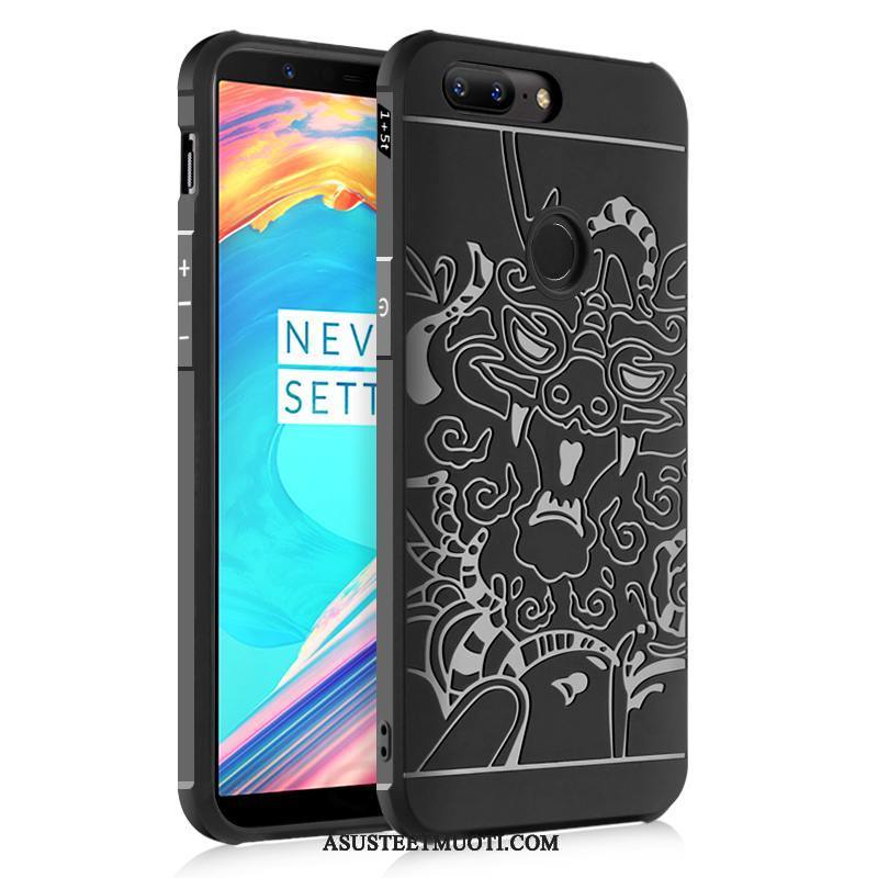 Oneplus 5t Kuori Kuoret Suojaus Sarjakuva Pesty Suede Murtumaton All Inclusive