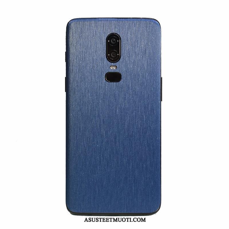 Oneplus 6 Kuoret Kukkakuvio Pesty Suede Väriset Persoonallisuus Johdin