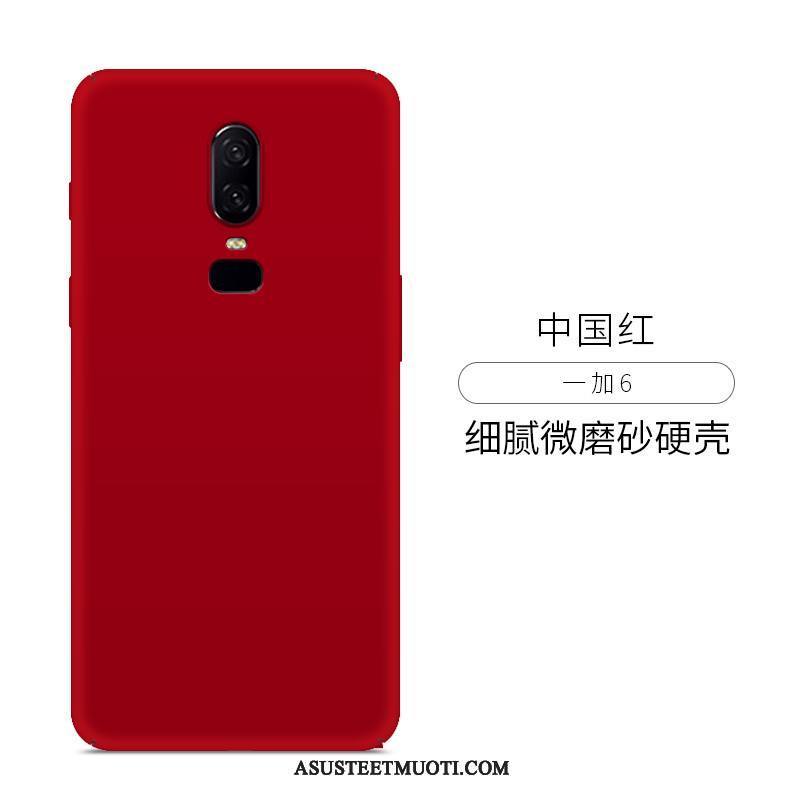 Oneplus 6 Kuoret Pesty Suede Murtumaton Suojaus Yksinkertainen Net Red