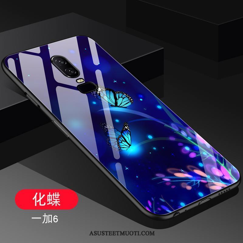 Oneplus 6 Kuori Kuoret Lasi Kotelo Tide-brändi Musta