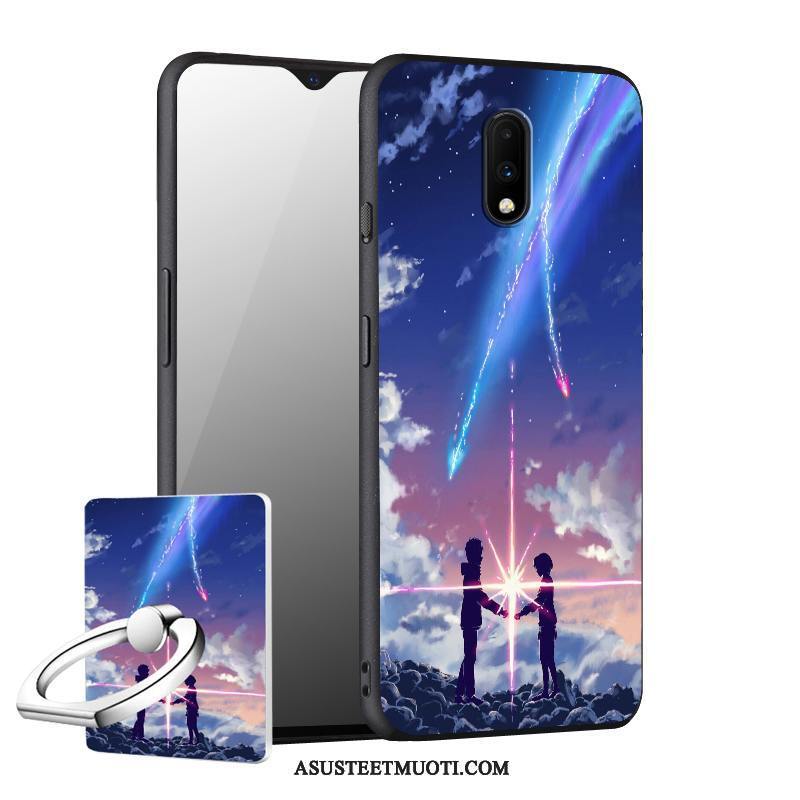 Oneplus 7 Kuori Kuoret Puhelimen Suojaus Kotelo Sininen Pesty Suede