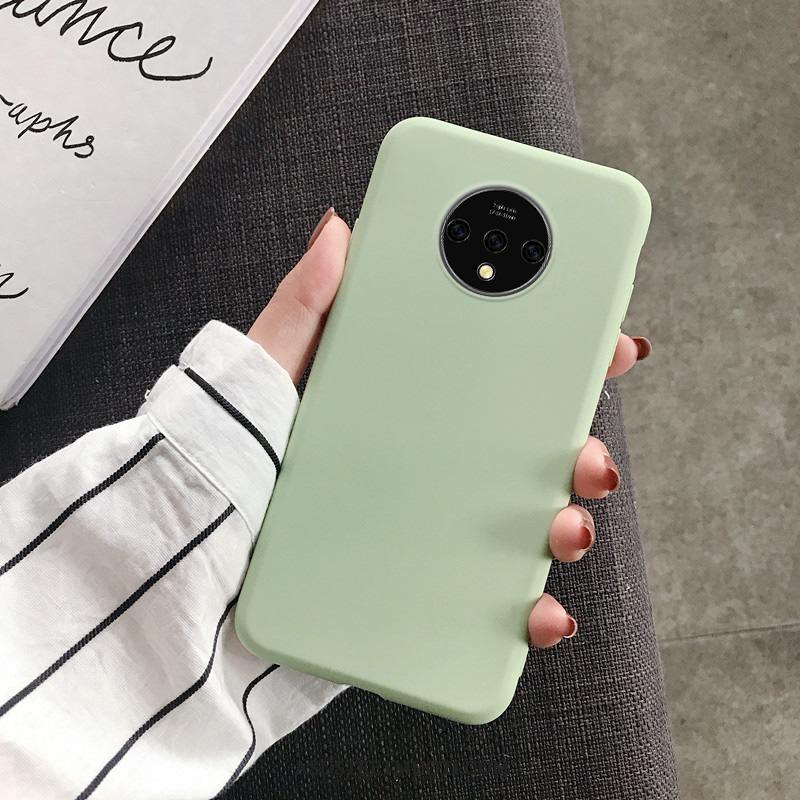 Oneplus 7t Kuori Kuoret Kiinteä Väri Tide-brändi Puhelimen Kotelo