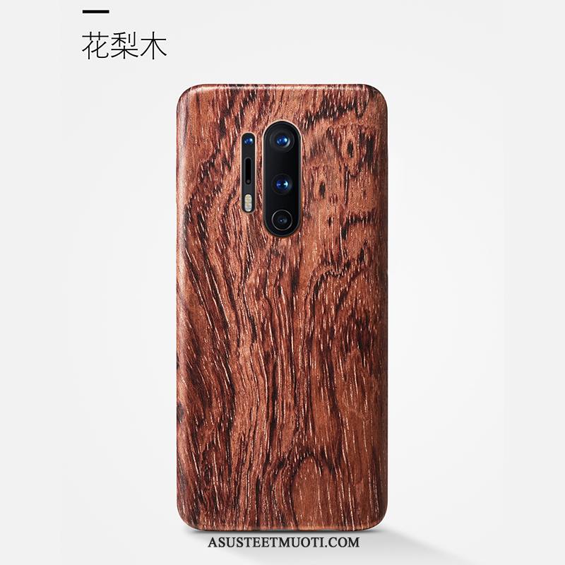 Oneplus 8 Pro Kuori Kuoret Kotelo Pesty Suede Ohut Puu