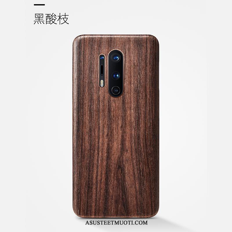 Oneplus 8 Pro Kuori Kuoret Kotelo Pesty Suede Ohut Puu