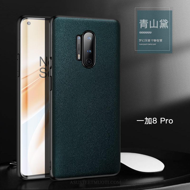 Oneplus 8 Pro Kuori Kuoret Suojaus Yksinkertainen Kotelo Murtumaton Aito Nahka