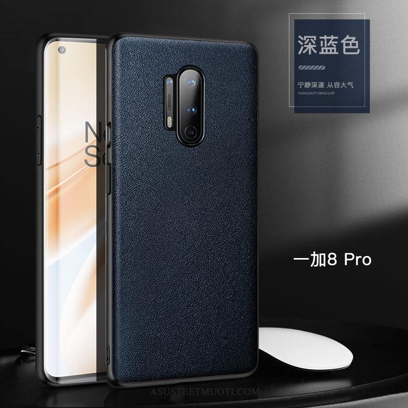 Oneplus 8 Pro Kuori Kuoret Suojaus Yksinkertainen Kotelo Murtumaton Aito Nahka