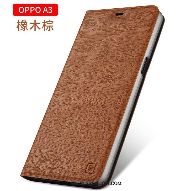 Oppo A3 Kuoret Nahkakotelo Puhelimen Suojaus Kuori Kevyt