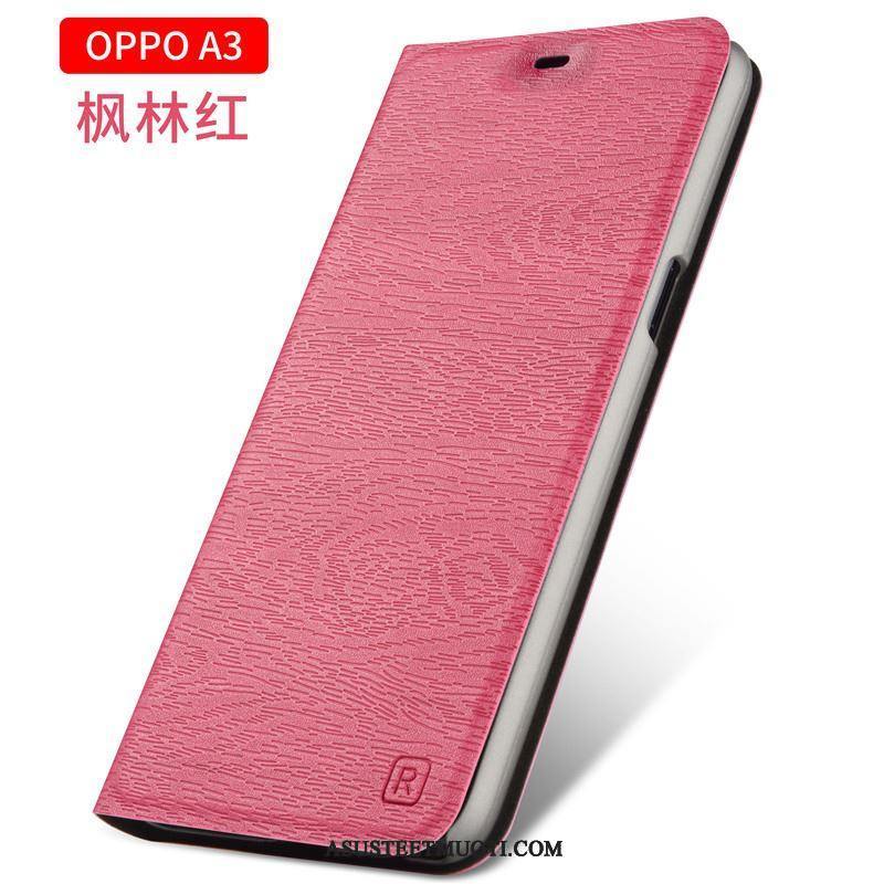Oppo A3 Kuoret Nahkakotelo Puhelimen Suojaus Kuori Kevyt