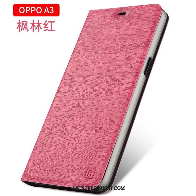 Oppo A3 Kuoret Nahkakotelo Puhelimen Suojaus Kuori Kevyt