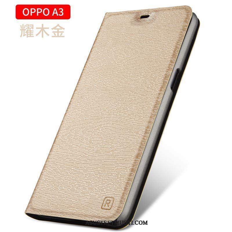 Oppo A3 Kuoret Nahkakotelo Puhelimen Suojaus Kuori Kevyt