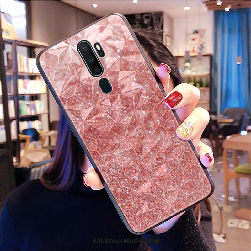 Oppo A9 2020 Kuoret Kuori Timantti Kukkakuvio Violetti Net Red