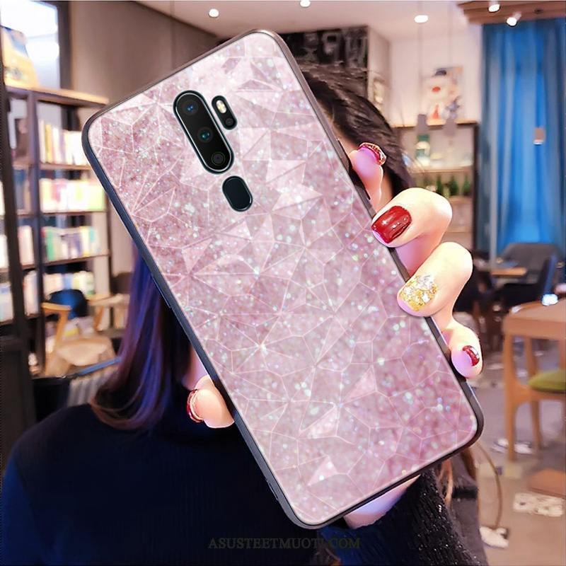 Oppo A9 2020 Kuoret Kuori Timantti Kukkakuvio Violetti Net Red