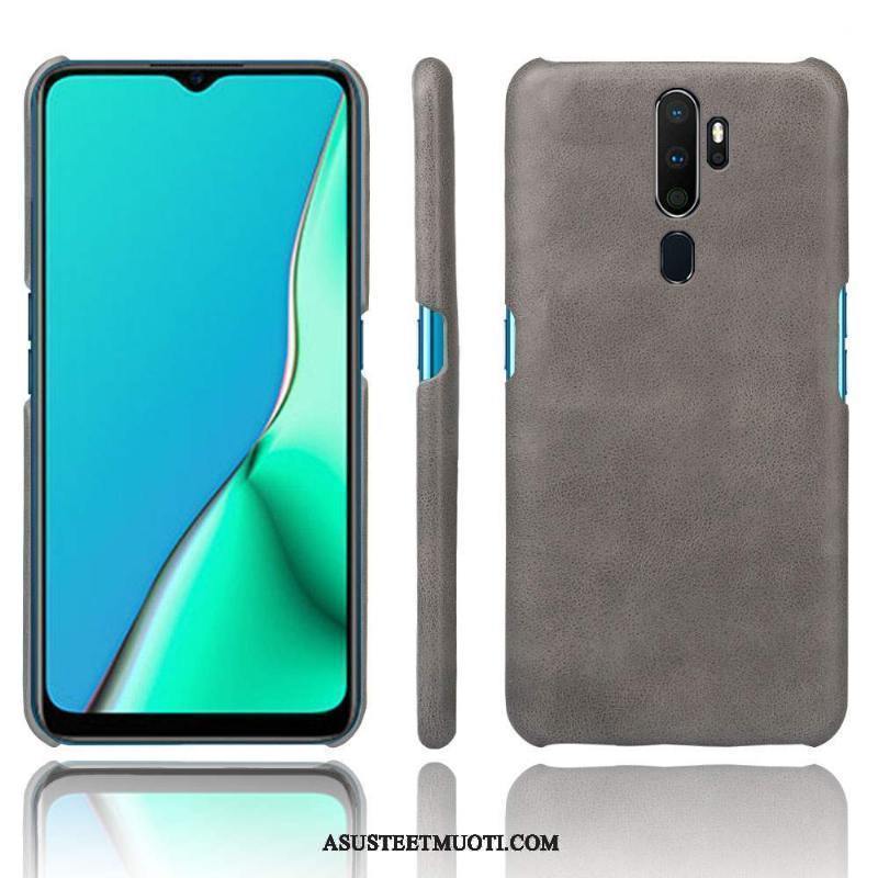 Oppo A9 2020 Kuoret Nahka Kuori Kotelo Suojaus Murtumaton