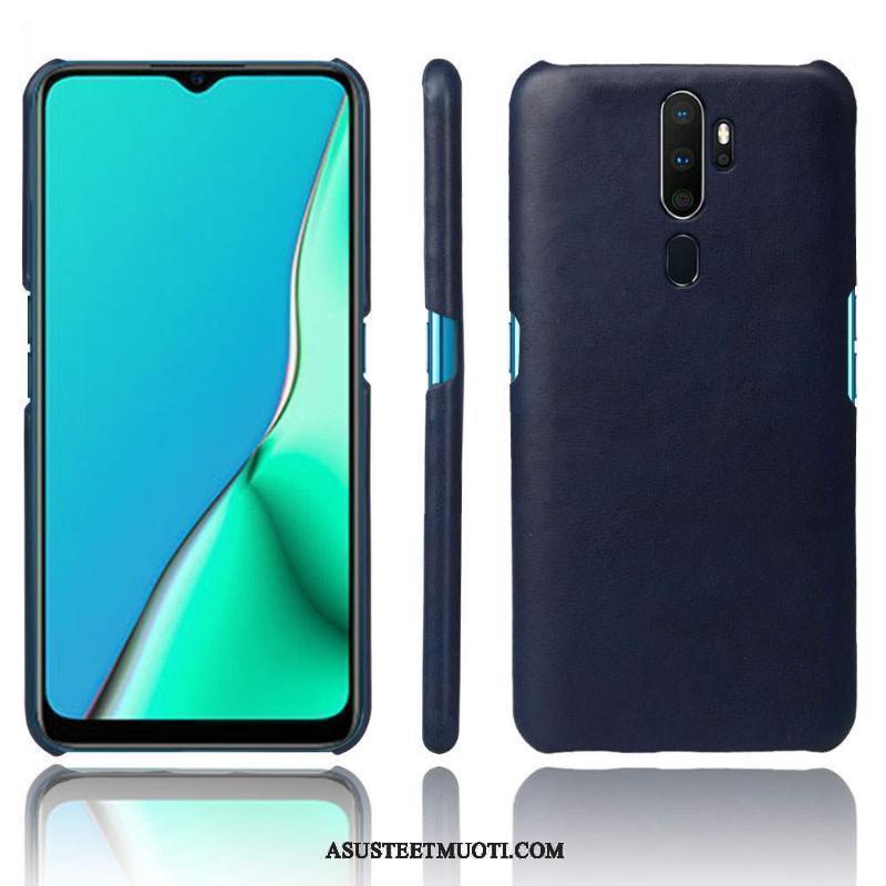 Oppo A9 2020 Kuoret Nahka Kuori Kotelo Suojaus Murtumaton