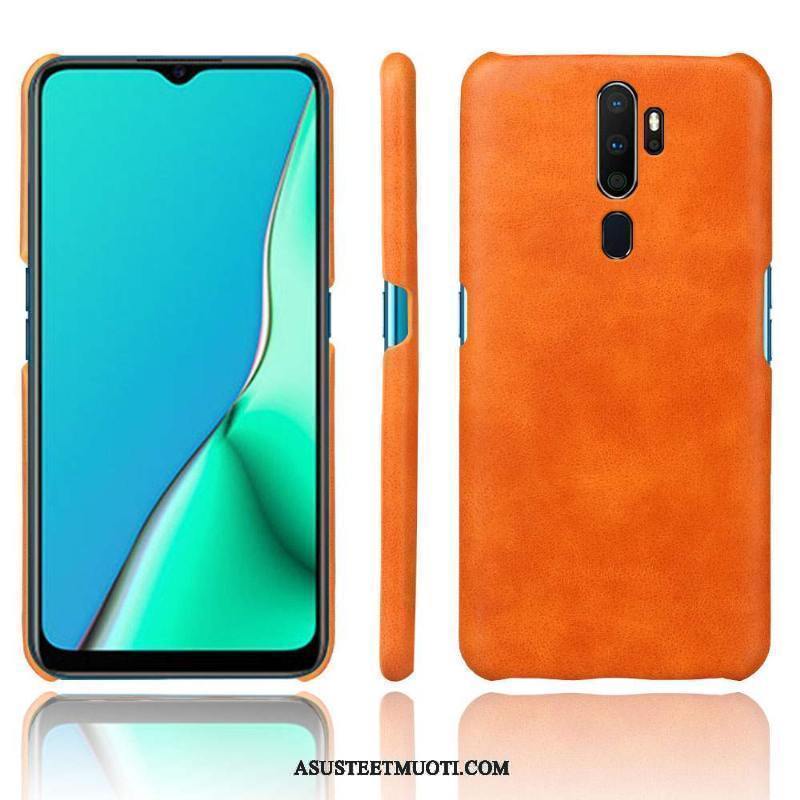 Oppo A9 2020 Kuoret Nahka Kuori Kotelo Suojaus Murtumaton