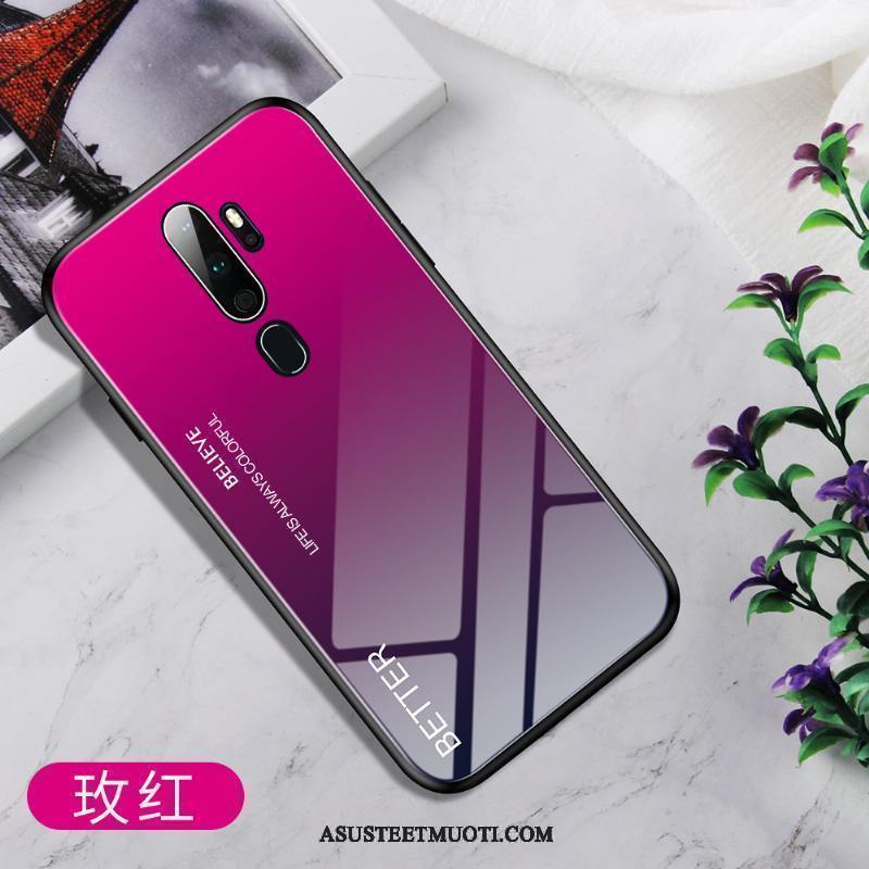 Oppo A9 2020 Kuoret Silikoni Kaltevuus Suojaus Kotelo Lasi