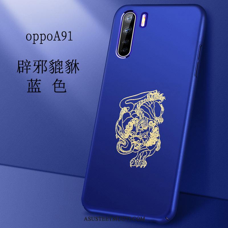 Oppo A91 Kuoret Sininen Tuntea Trendi Ohut All Inclusive