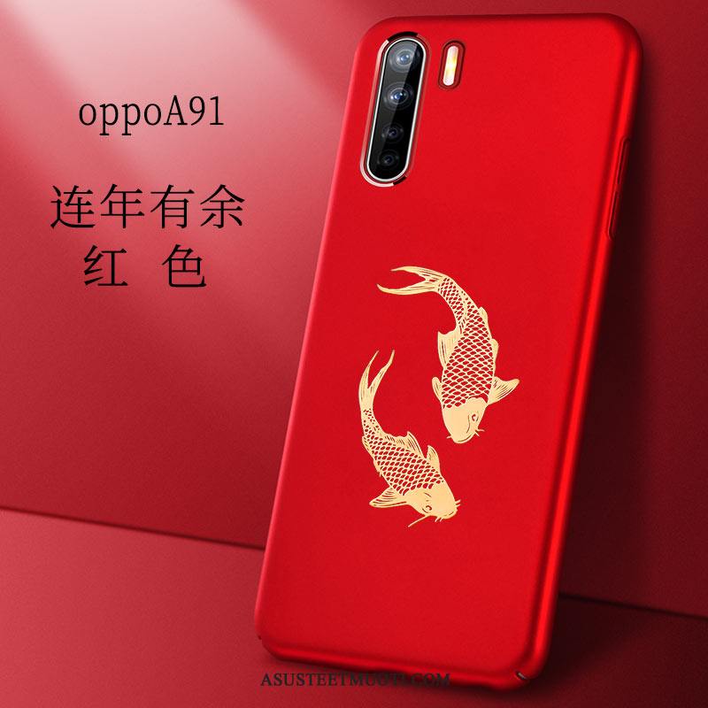 Oppo A91 Kuoret Sininen Tuntea Trendi Ohut All Inclusive