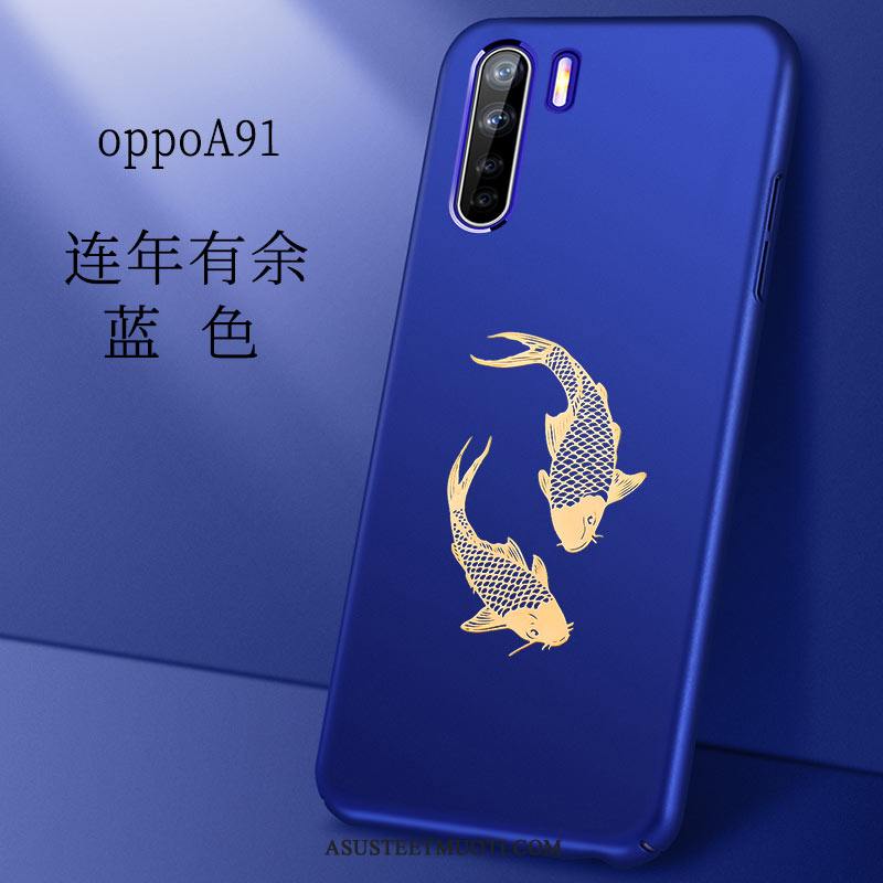 Oppo A91 Kuoret Sininen Tuntea Trendi Ohut All Inclusive