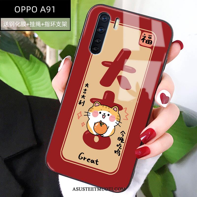 Oppo A91 Kuoret Tide-brändi Luova Kuori Murtumaton Pehmeä Neste