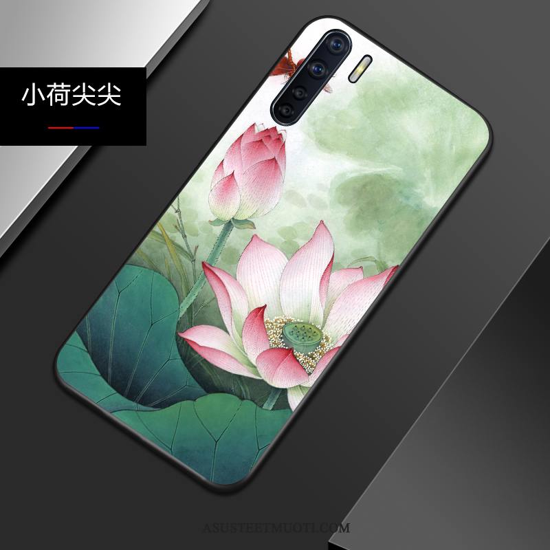 Oppo A91 Kuori Kuoret Murtumaton Silikoni Kiinalainen Tyyli Pehmeä Neste Kevyt