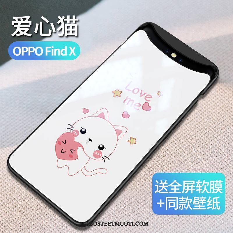 Oppo Find X Kuoret Puhelimen Sarjakuva Kuori Takakansi Lasi