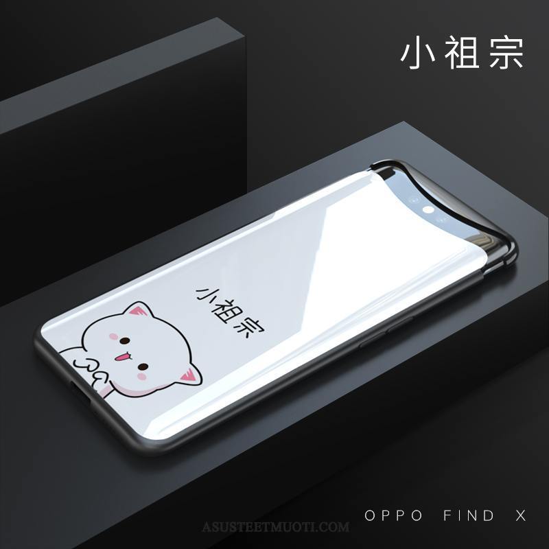 Oppo Find X Kuoret Suojaus Punainen Lasi Kuori Kotelo