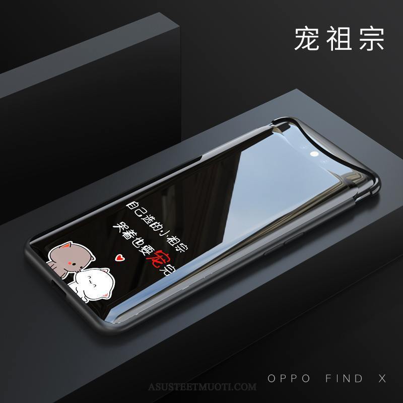 Oppo Find X Kuoret Suojaus Punainen Lasi Kuori Kotelo