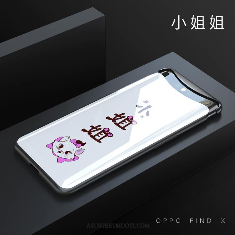 Oppo Find X Kuoret Suojaus Punainen Lasi Kuori Kotelo