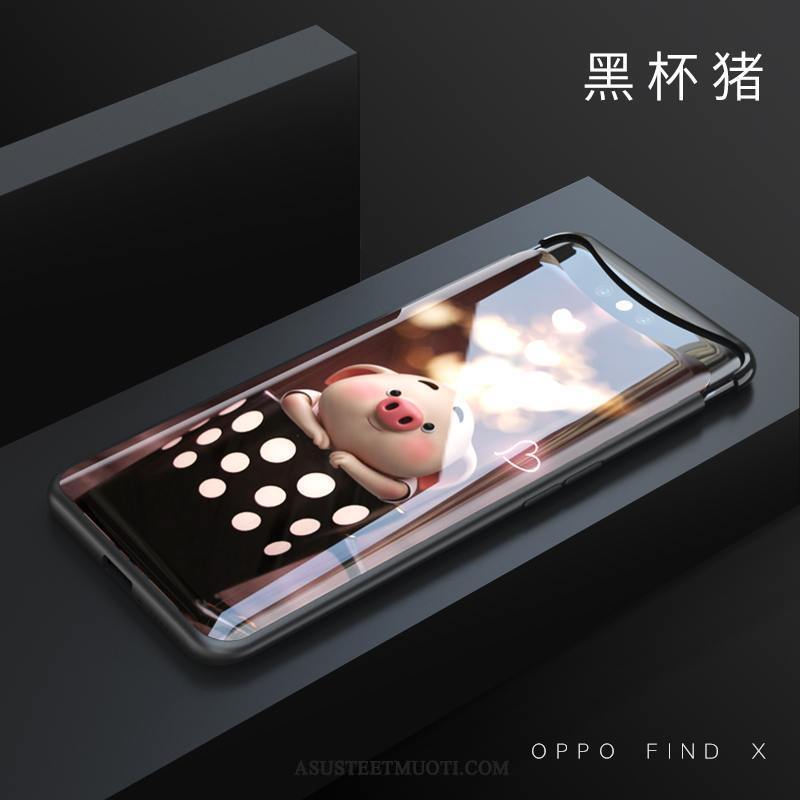 Oppo Find X Kuoret Suojaus Punainen Lasi Kuori Kotelo