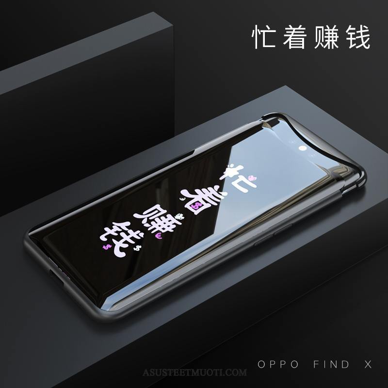 Oppo Find X Kuoret Suojaus Punainen Lasi Kuori Kotelo