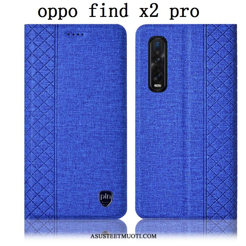 Oppo Find X2 Pro Kuoret Kotelo Murtumaton Nahkakotelo Kuori Puhelimen