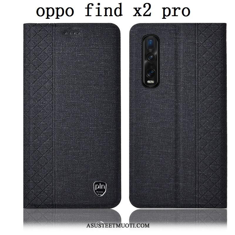 Oppo Find X2 Pro Kuoret Kotelo Murtumaton Nahkakotelo Kuori Puhelimen