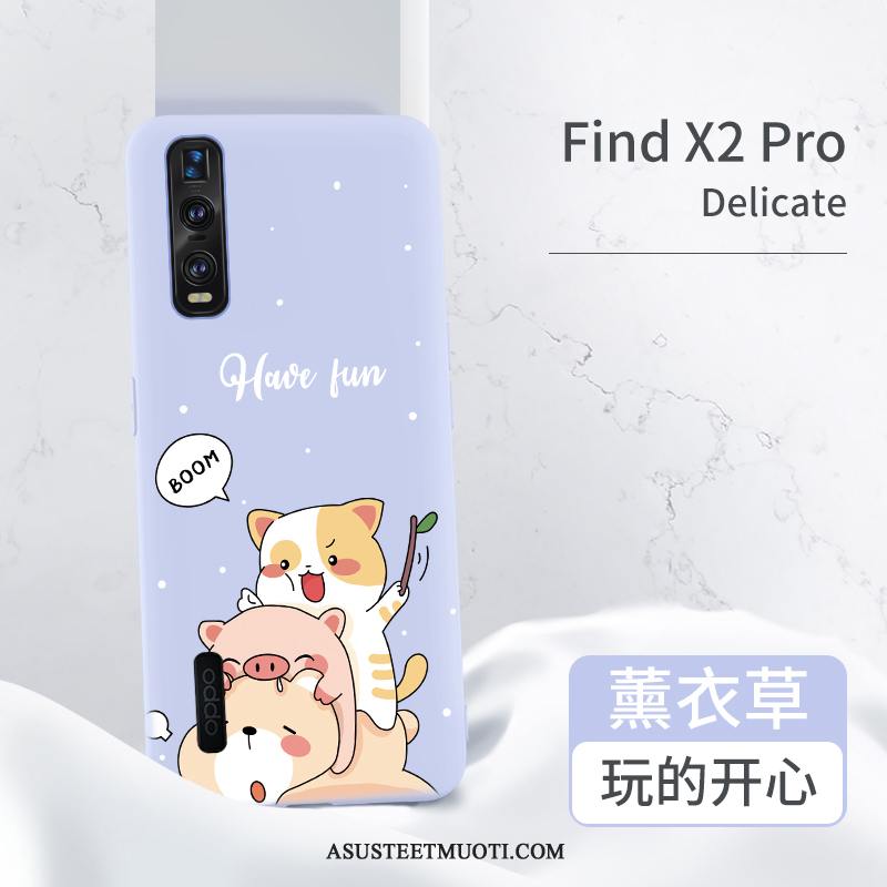 Oppo Find X2 Pro Kuoret Pehmeä Neste Kuori Punainen Puhelimen Silikoni