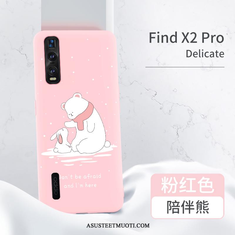 Oppo Find X2 Pro Kuoret Pehmeä Neste Kuori Punainen Puhelimen Silikoni