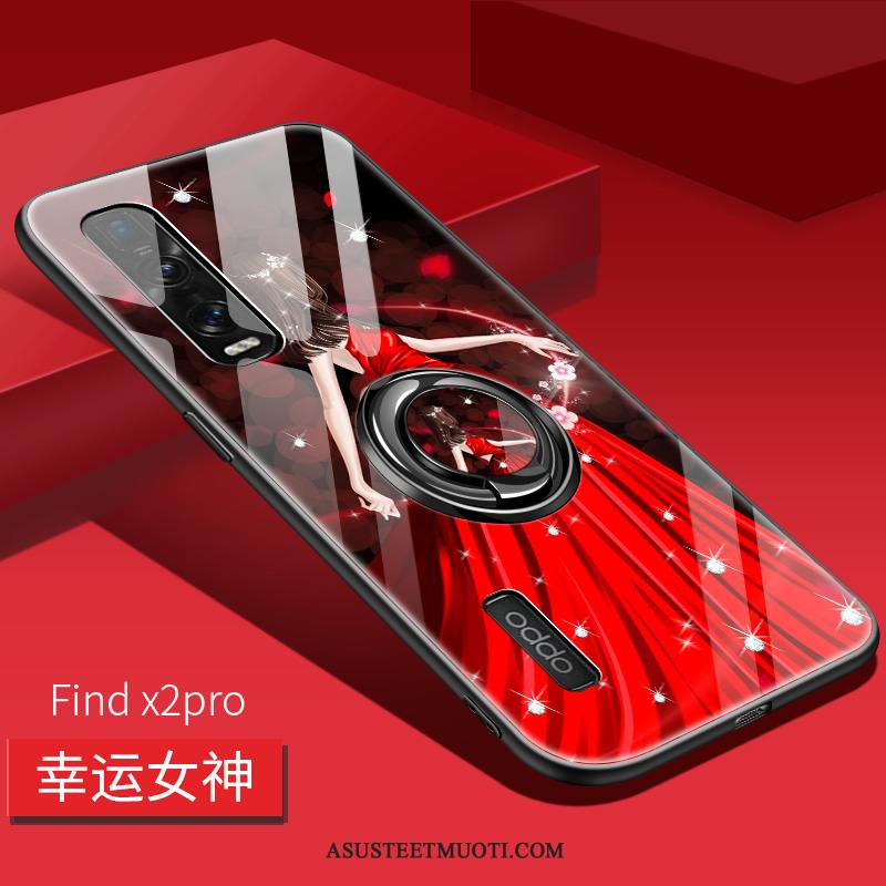 Oppo Find X2 Pro Kuoret Sininen Silikoni Puhelimen Kova Murtumaton