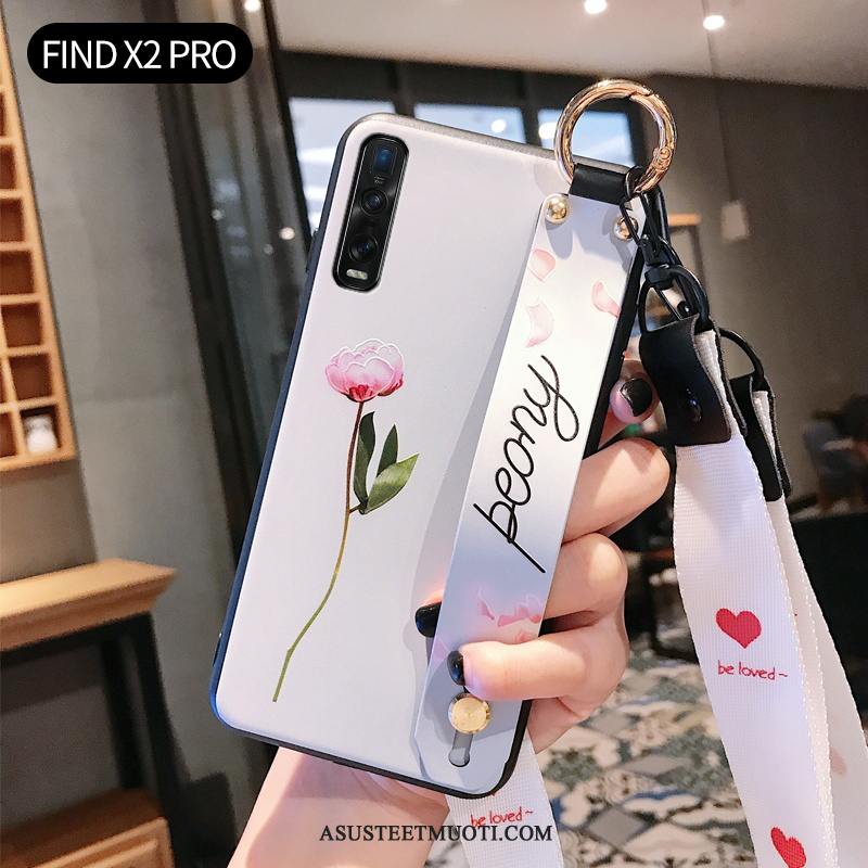 Oppo Find X2 Pro Kuori Kuoret All Inclusive Silikoni Sininen Puhelimen
