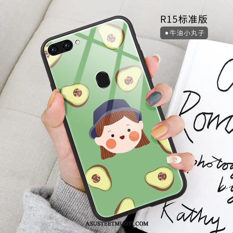Oppo R15 Kuoret Näytönsuojus Lehmä Peili Murtumaton Puhelimen