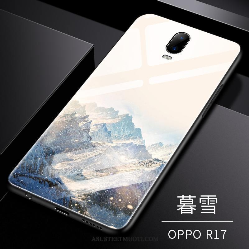 Oppo R17 Kuoret Luova Lasi Silikoni Karkaisu Kuori