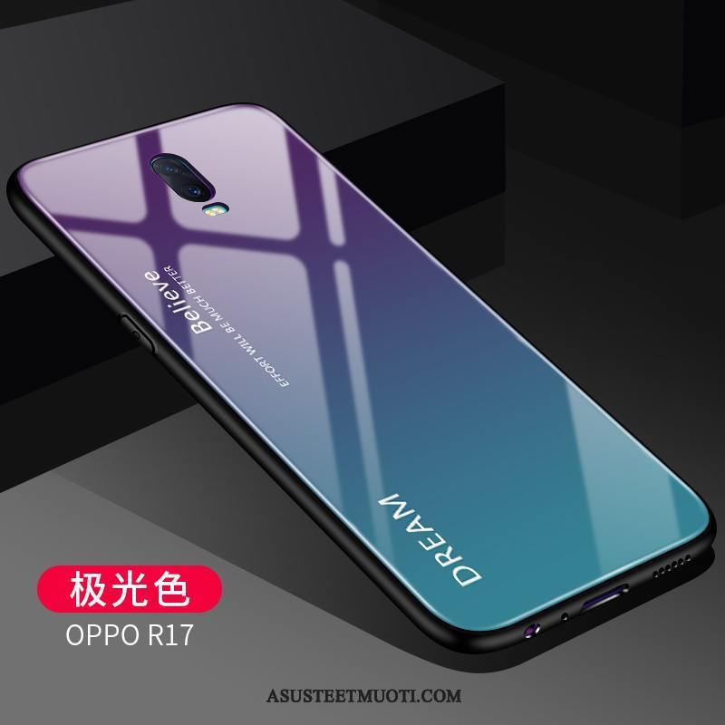 Oppo R17 Kuori Kuoret Lasi Peili Persoonallisuus Kaltevuus Pesty Suede