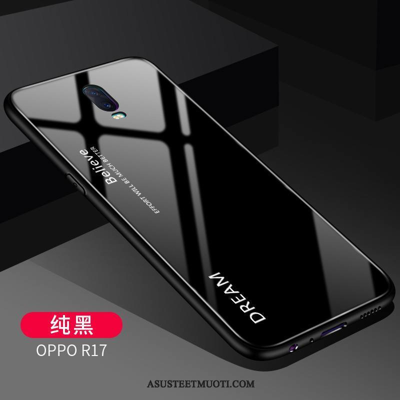 Oppo R17 Kuori Kuoret Lasi Peili Persoonallisuus Kaltevuus Pesty Suede