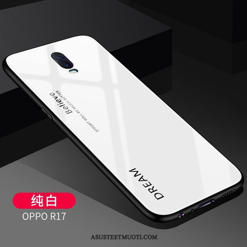 Oppo R17 Kuori Kuoret Lasi Peili Persoonallisuus Kaltevuus Pesty Suede