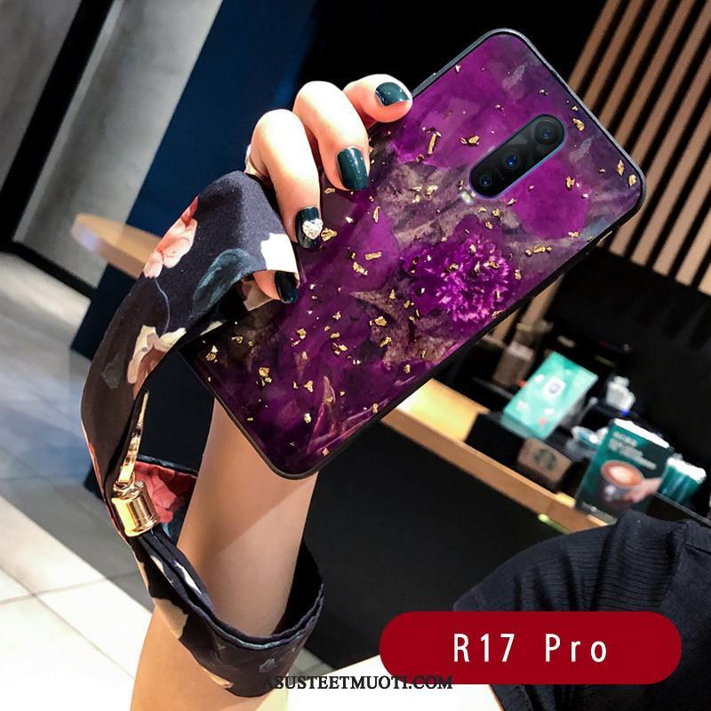 Oppo R17 Pro Kuori Kuoret Pehmeä Neste Ripustettavat Koristeet Puhelimen Punainen Johdin