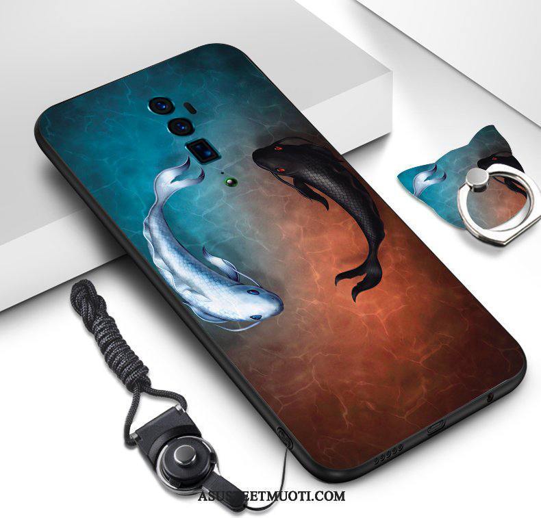 Oppo Reno 10x Zoom Kuoret All Inclusive Murtumaton Pehmeä Neste Sininen Tuki