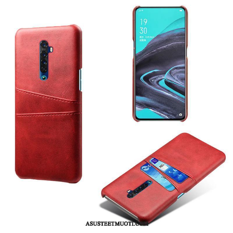 Oppo Reno 2 Kuoret Kuori Nahka Kotelo Suojaus Kortti